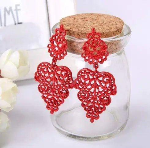 Agnes Earrings - Red - AroundTheWineCooler